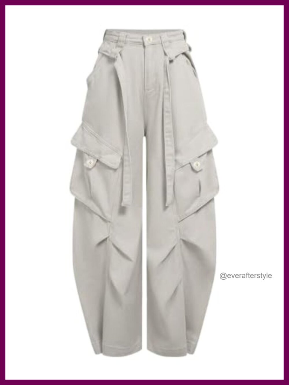 Floerns Women's Barrel Baggy Cargo Pants Wide Leg Y2K Streetwear Trousers
